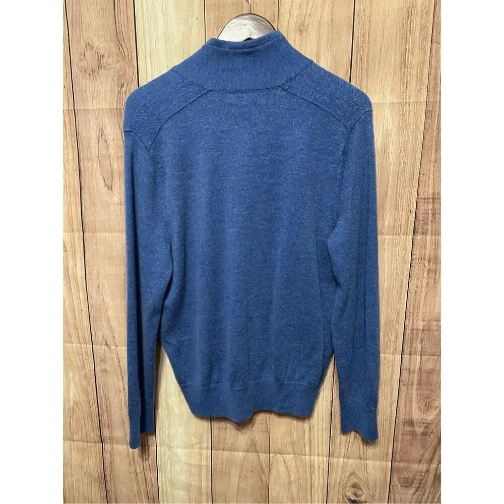 Banana Republic Large blue mens merino wool sweater extra fine